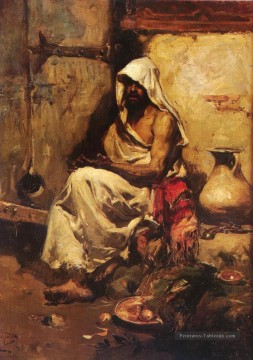 sorolla Tableau Peinture - Un Arabe Examinando Una Pistola peintre Joaquin Sorolla
